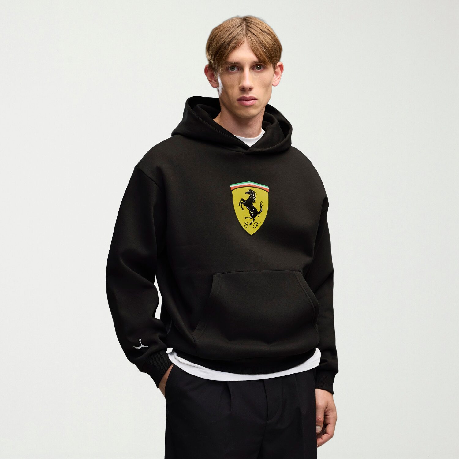 Novelty Puma Mens Long Sleeve Fleece Active Hoodie