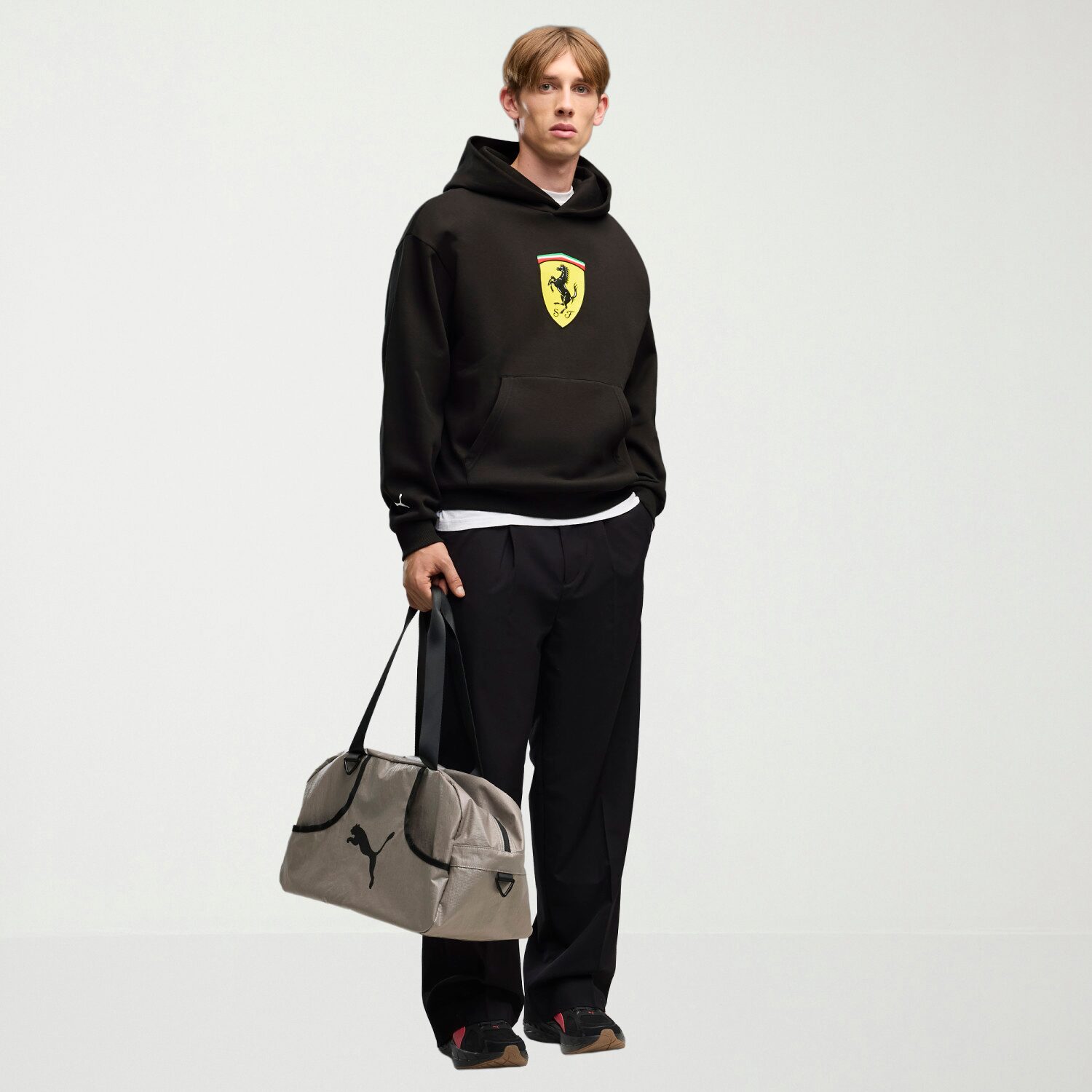 Novelty Puma Mens Long Sleeve Fleece Active Hoodie