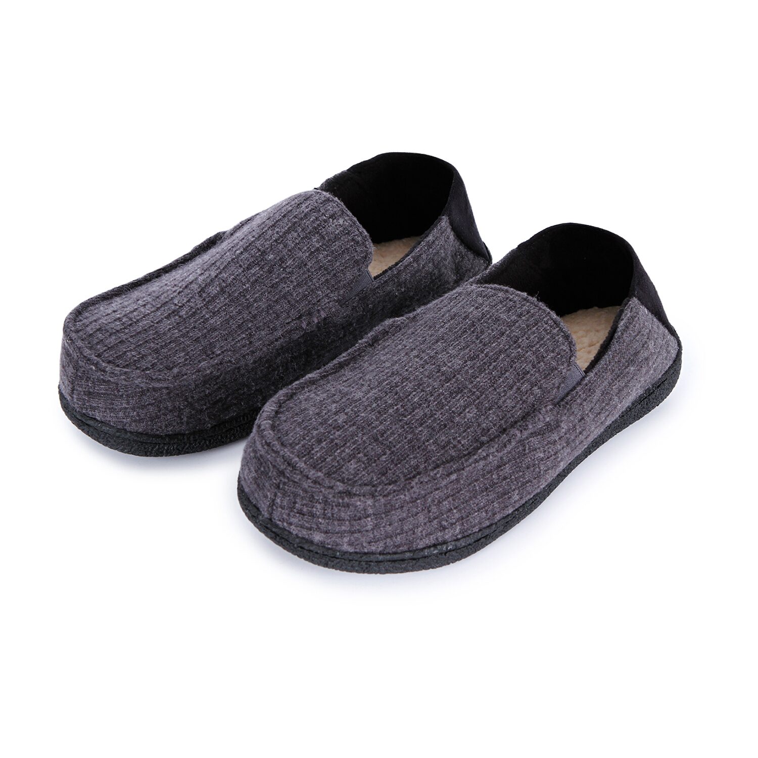 Isotoner Collapsible Heel Sweater Mens Moccasin Slippers