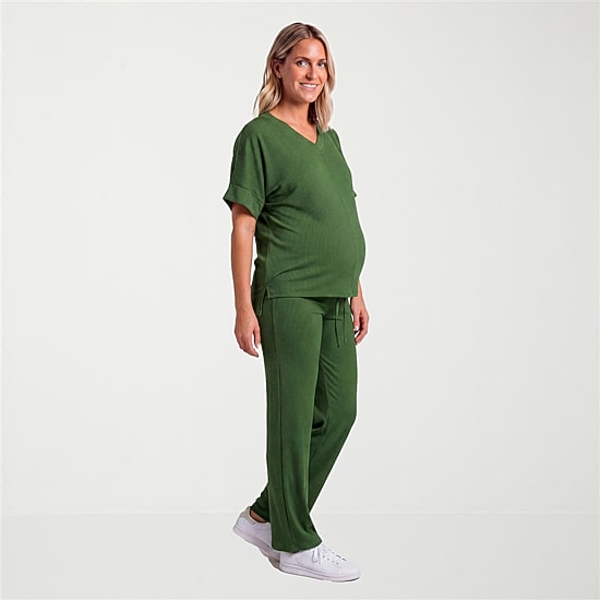 24seven Comfort Apparel Maternity Knit Pant Set