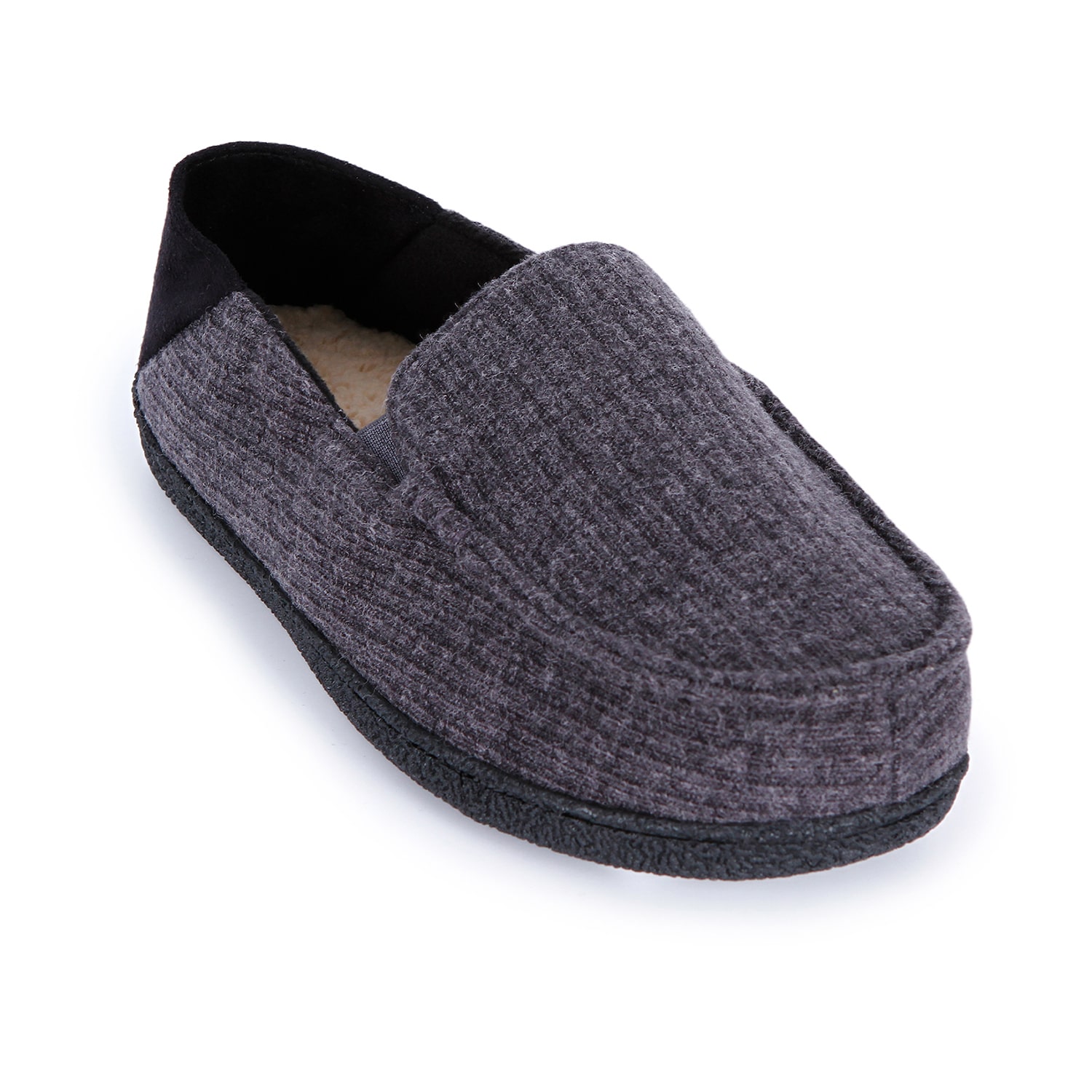 Isotoner Collapsible Heel Sweater Mens Moccasin Slippers