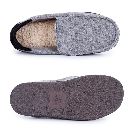 Isotoner Collapsible Heel Sweater Moccasin Mens Moccasin Slippers