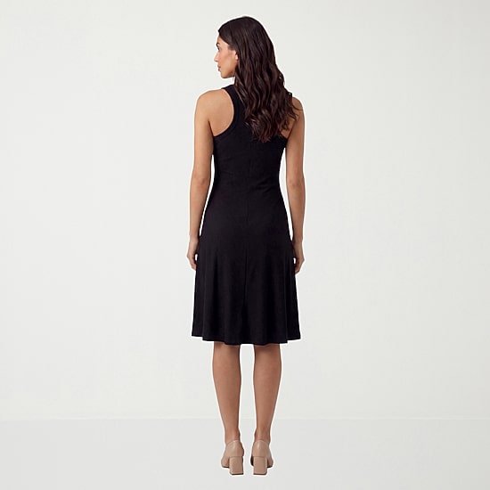 24seven Comfort Apparel Womens Maternity Midi Scoop Neck Sleeveless A-Line Dress