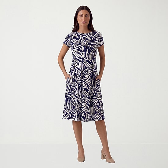 jcp maternity dresses 24seven Comfort Apparel Womens Maternity Midi Boat Neck Short Sleeve Abstract Fit + Flare Dress, Color: Navy Multi An inner modesty slip offers comfortable coverage while maintaining the delicate look Maternity Gown Jcpenney Baby Shower