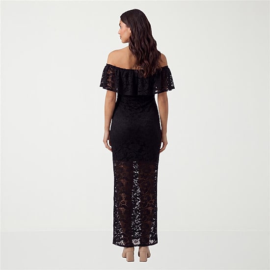 24seven Comfort Apparel Womens Maternity Straight Neck Short Sleeve Bodycon Dress