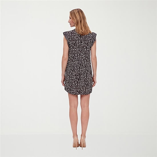 24seven Comfort Apparel Womens Maternity V Neck Short Sleeve Abstract Shift Dress