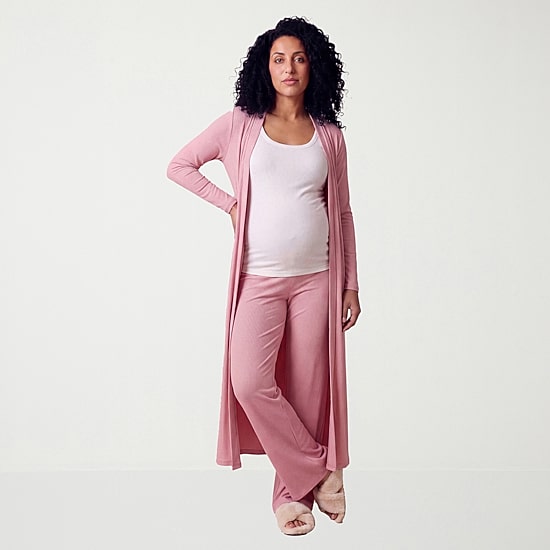 24seven Comfort Apparel Maternity Knit Pant Set