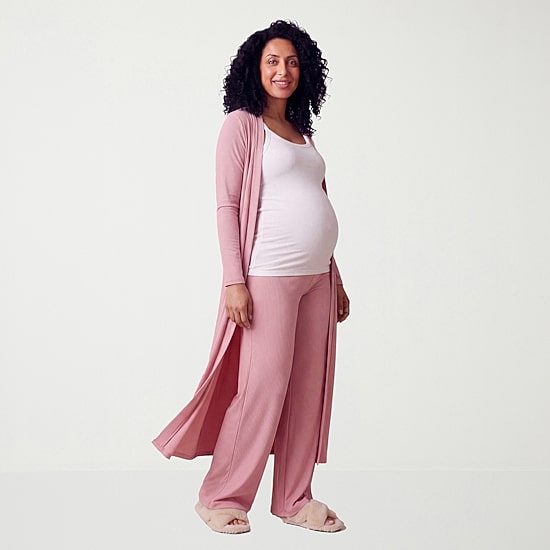 24seven Comfort Apparel Maternity Knit Pant Set