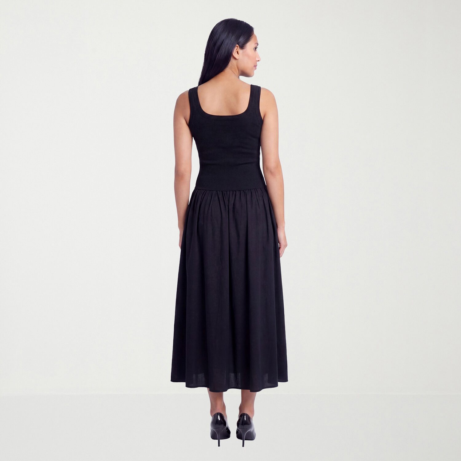 24seven Comfort Apparel Maternity Womens Scoop Neck Sleeveless A-Line Dress