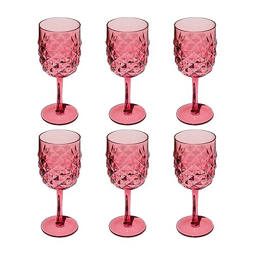 Tarhong 6-pc. Wine Glass In Pink