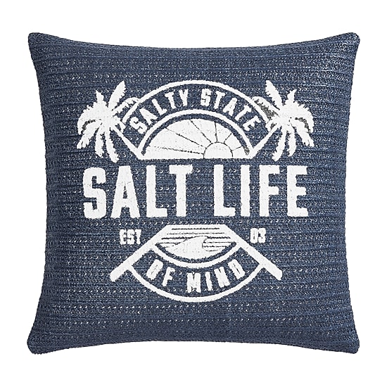 Salt Life Raffia Square Throw Pillow