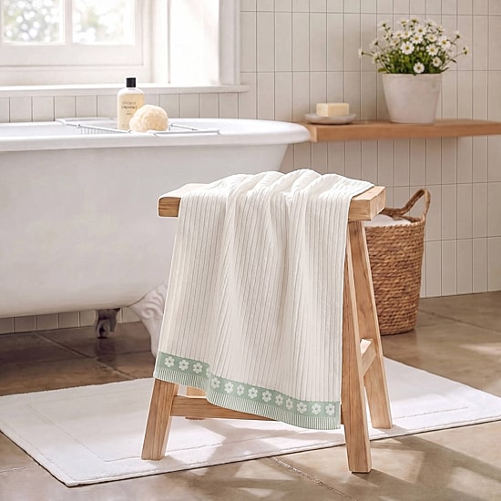 Intelligent Design Flora Rib 2-pc. Quick Dry Bath Towel Set