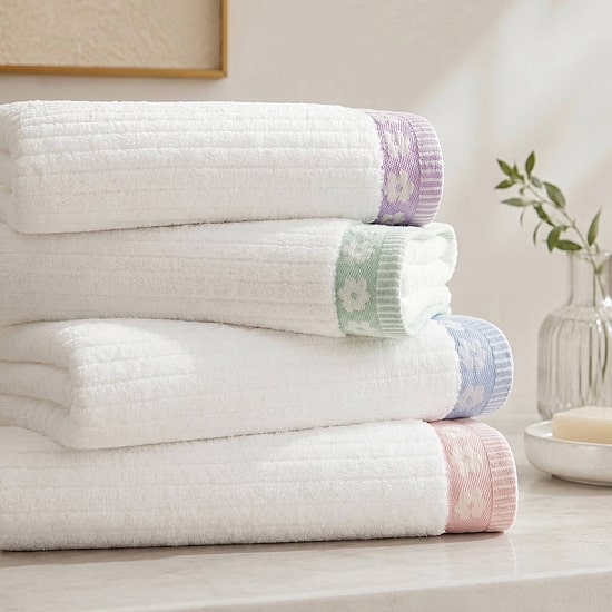 Intelligent Design Flora Rib 2-pc. Quick Dry Bath Towel Set