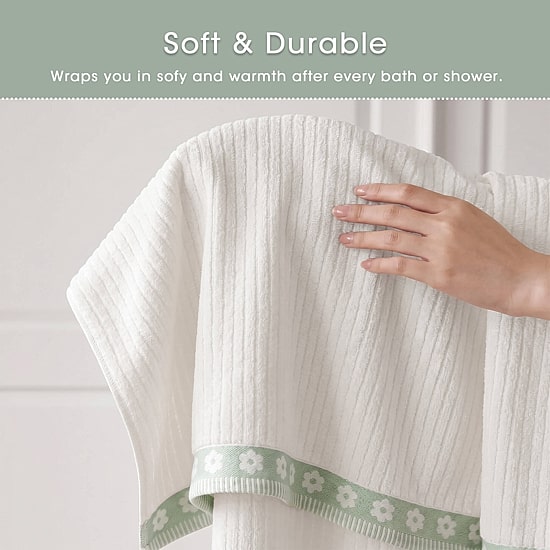 Intelligent Design Flora Rib 2-pc. Quick Dry Bath Towel Set