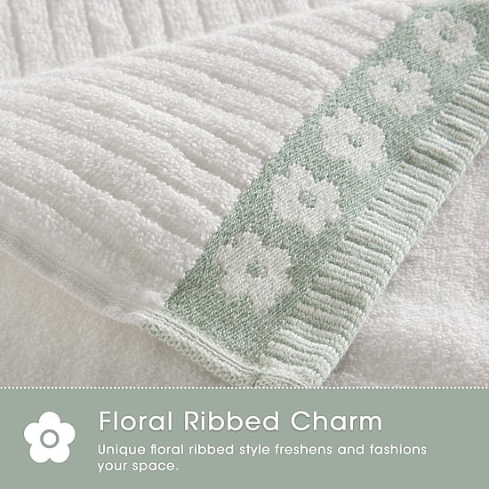 Intelligent Design Flora Rib 2-pc. Quick Dry Bath Towel Set