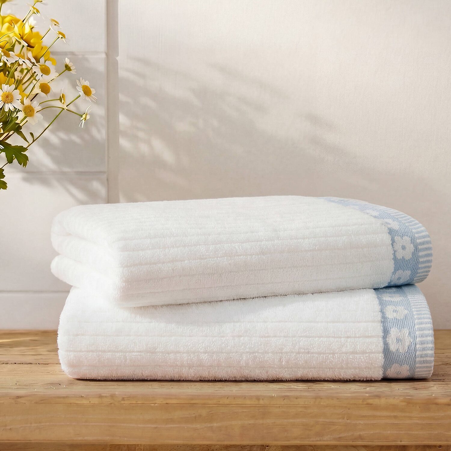 Intelligent Design Flora Rib 2-pc. Quick Dry Bath Towel Set