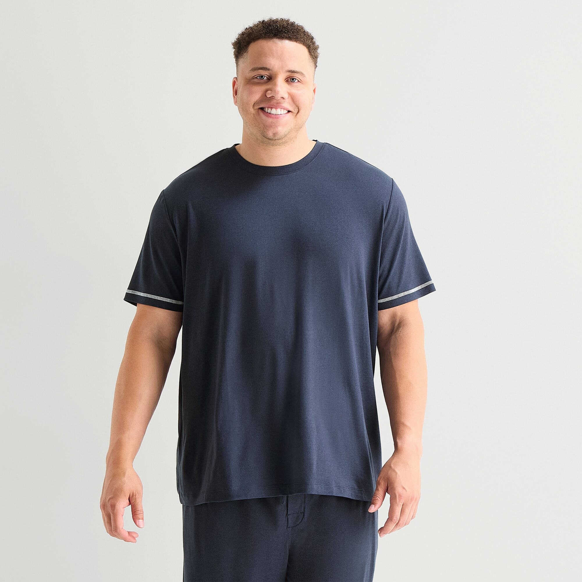 Shaquille O'Neal XLG™ Mens Crew Neck Short Sleeve Big and Tall Pajama Top