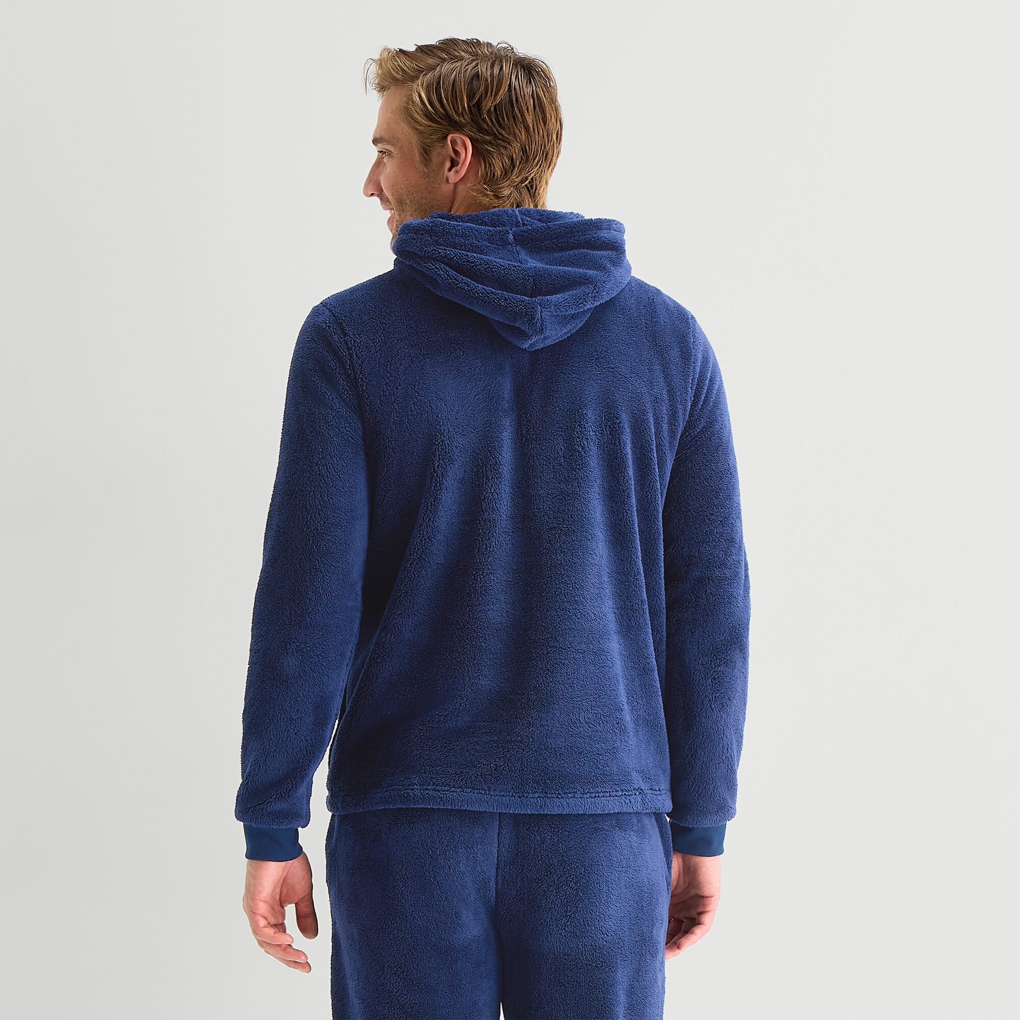 St. John's Bay Mens Hooded Long Sleeve Pajama Top