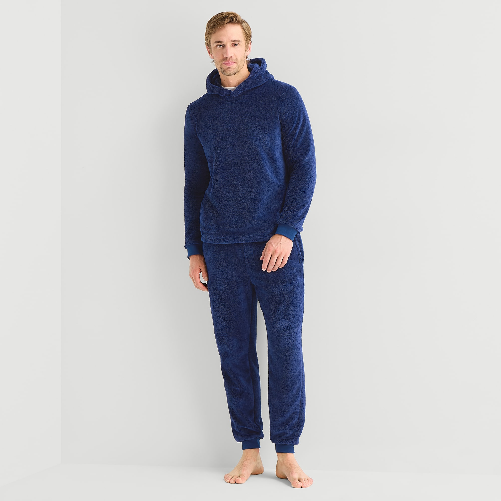 St. John's Bay Mens Hooded Long Sleeve Pajama Top