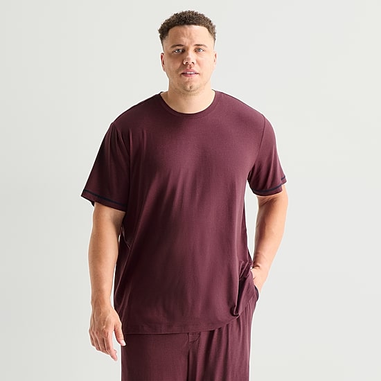 Shaquille O'Neal XLG™ Mens Crew Neck Short Sleeve Big and Tall Pajama Top