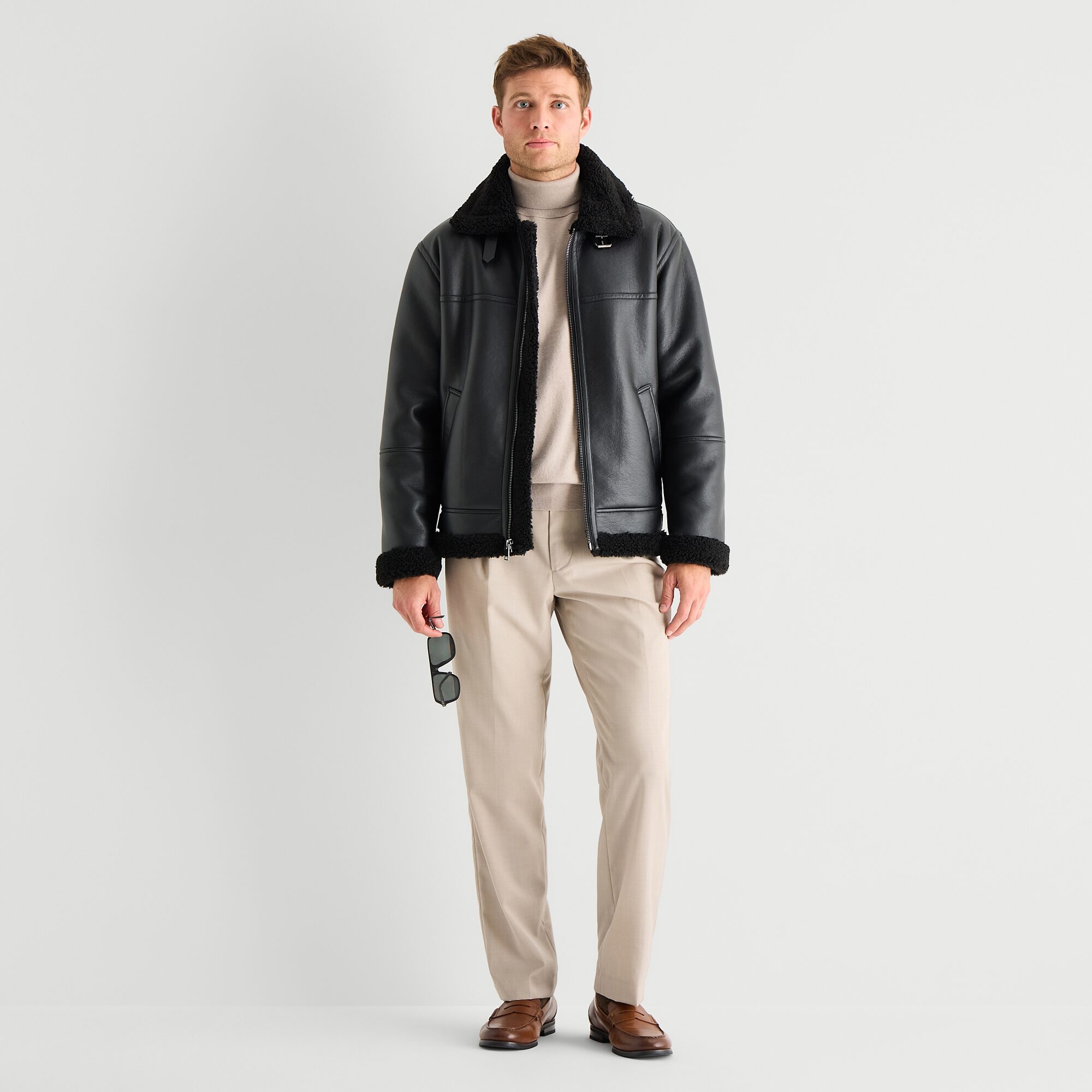 Stafford Mens Faux Shearling Heavyweight Jacket