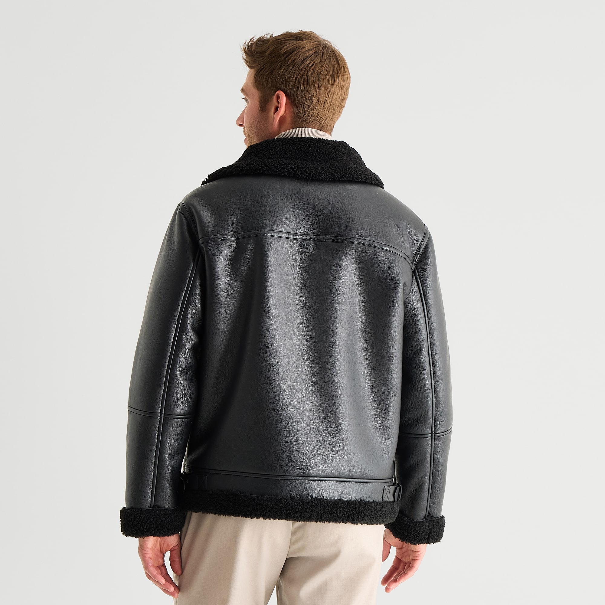 Stafford Mens Faux Shearling Heavyweight Jacket