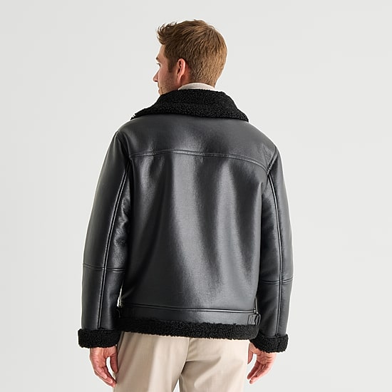 Stafford Mens Faux Shearling Heavyweight Jacket