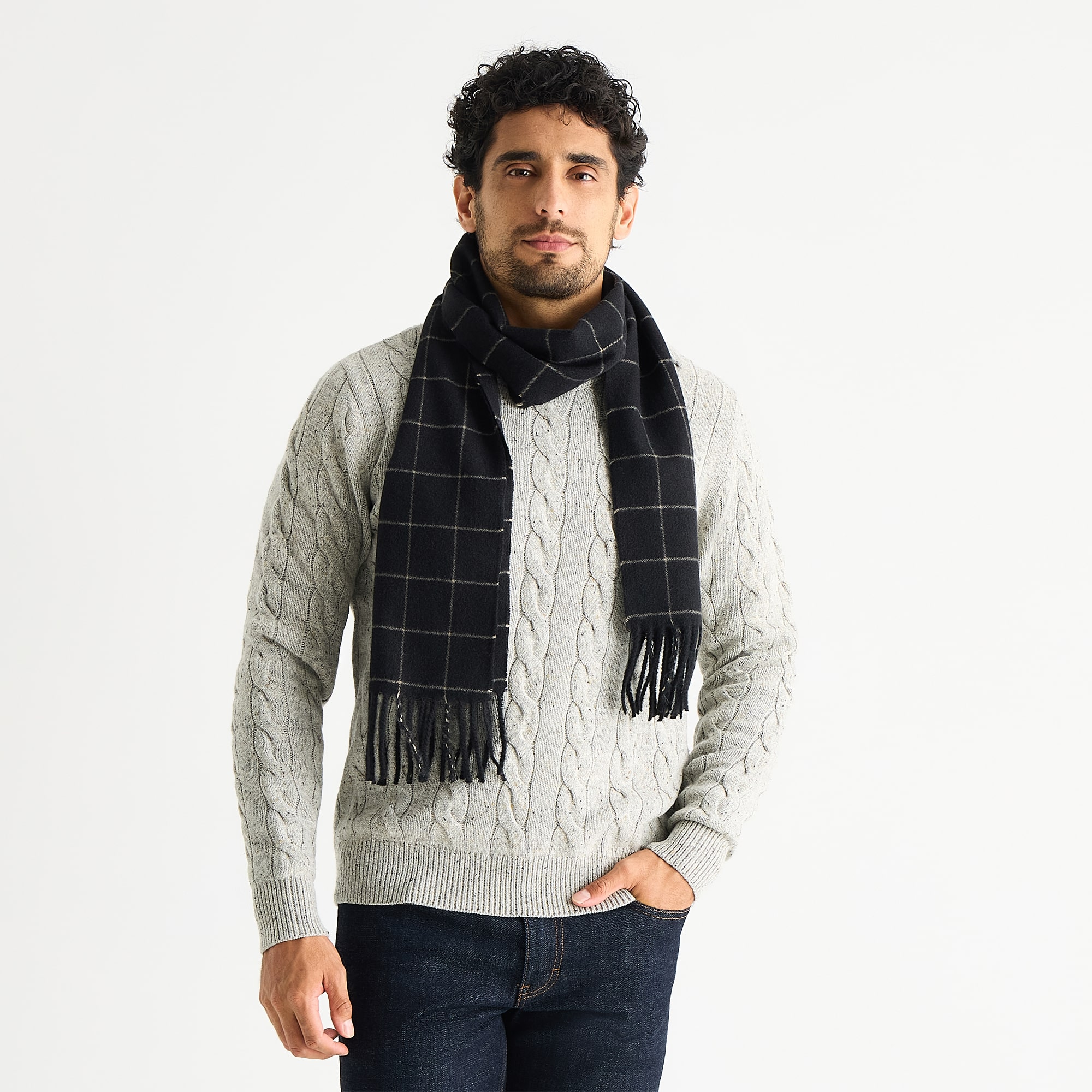 Stafford Mens Classic Grid Scarf