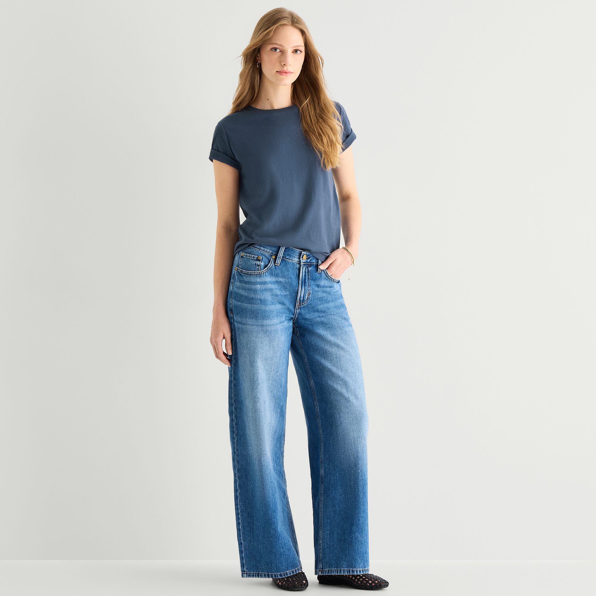 a.n.a Womens Tall Crew Neck Short Sleeve T-Shirt