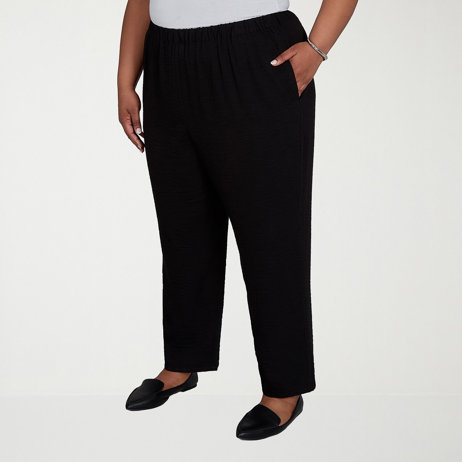 Alfred Dunner Travel Advisory Womens Plus Ankle Pull-On Pant