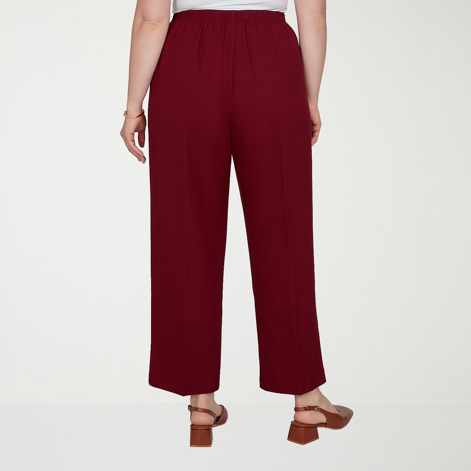 Alfred Dunner Union Square Womens Straight Pull-On Pant