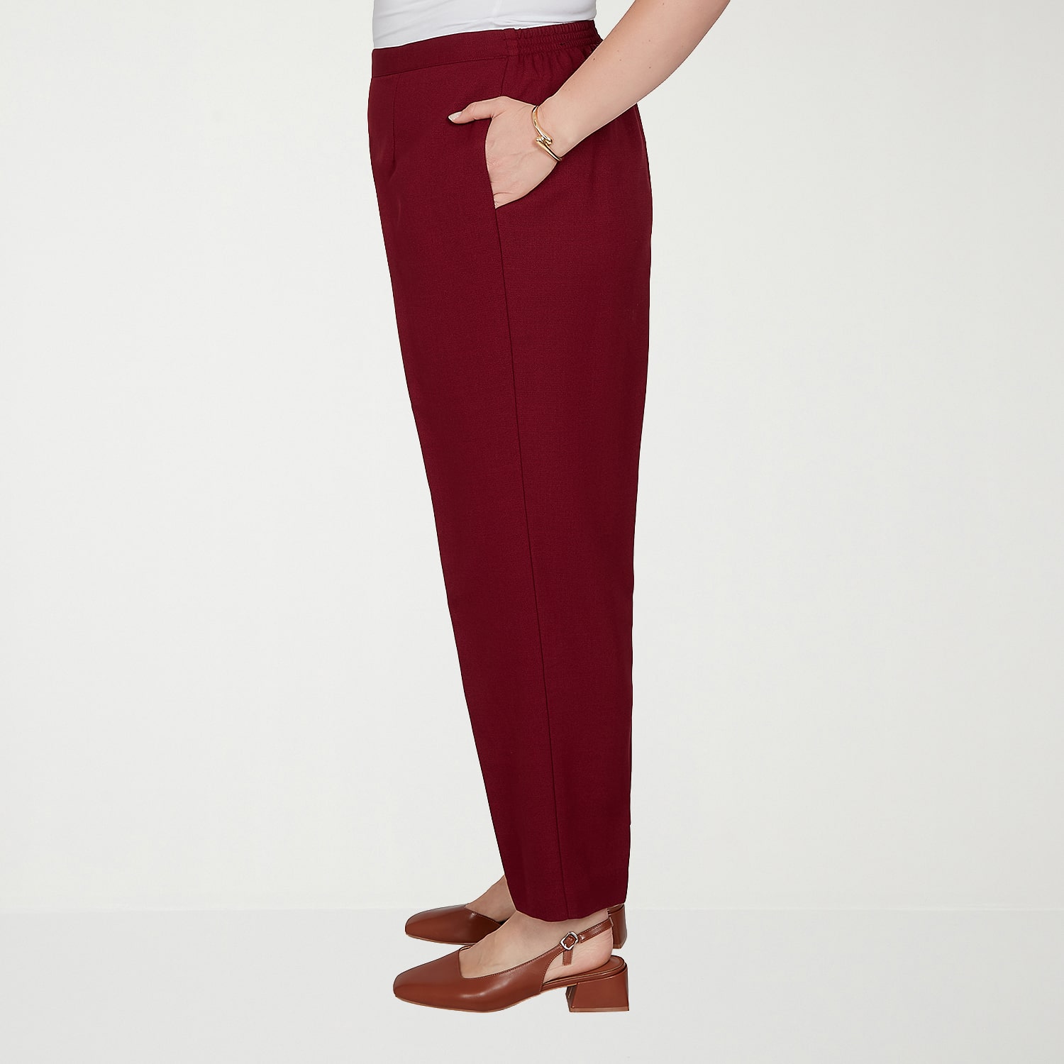 Alfred Dunner Union Square Womens Straight Pull-On Pant