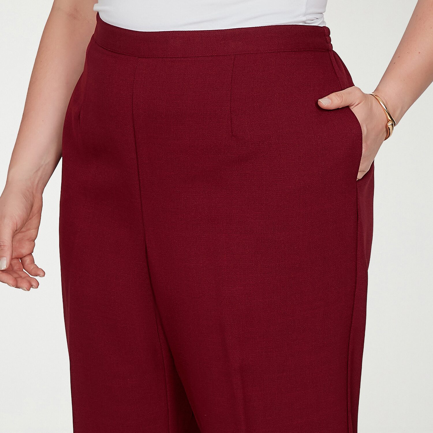 Alfred Dunner Union Square Womens Straight Pull-On Pant