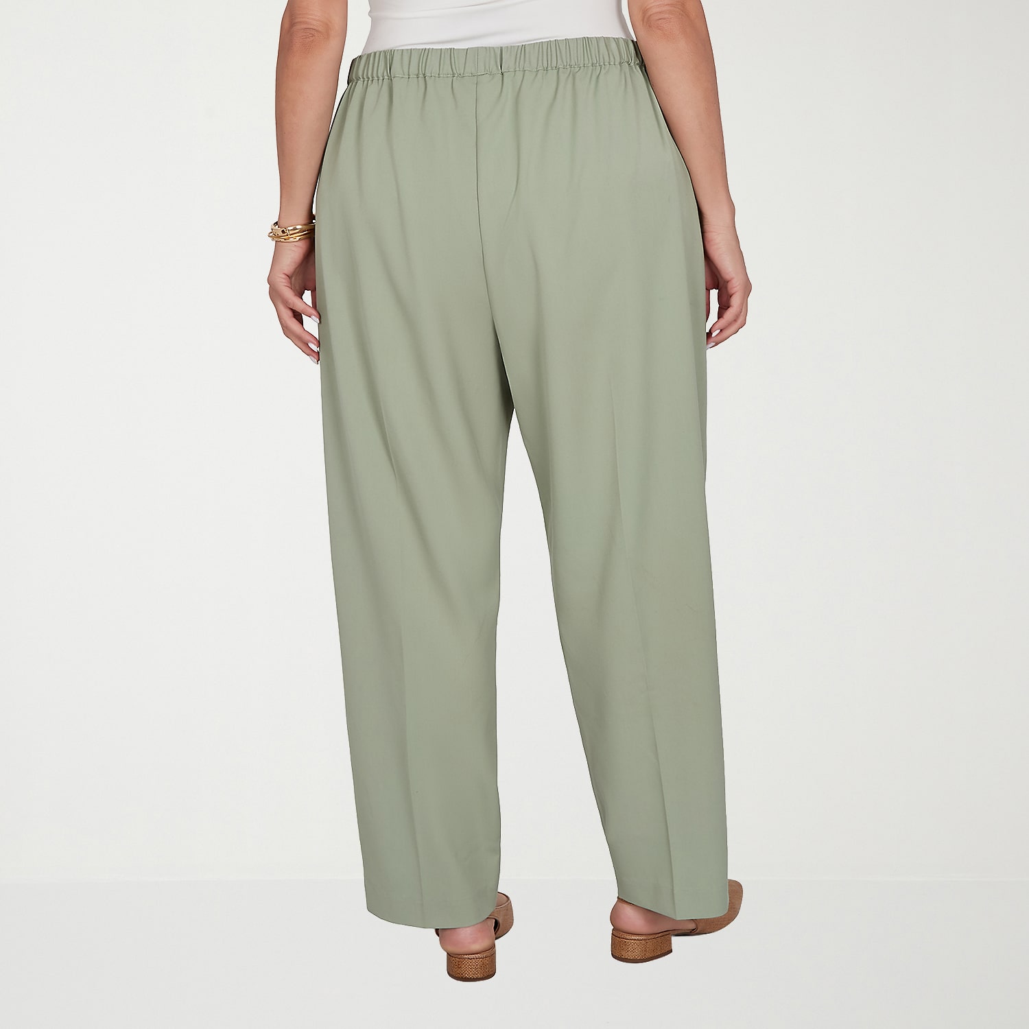 Alfred Dunner Inidigo Girls Womens Straight Mid Rise Pull-On Pant