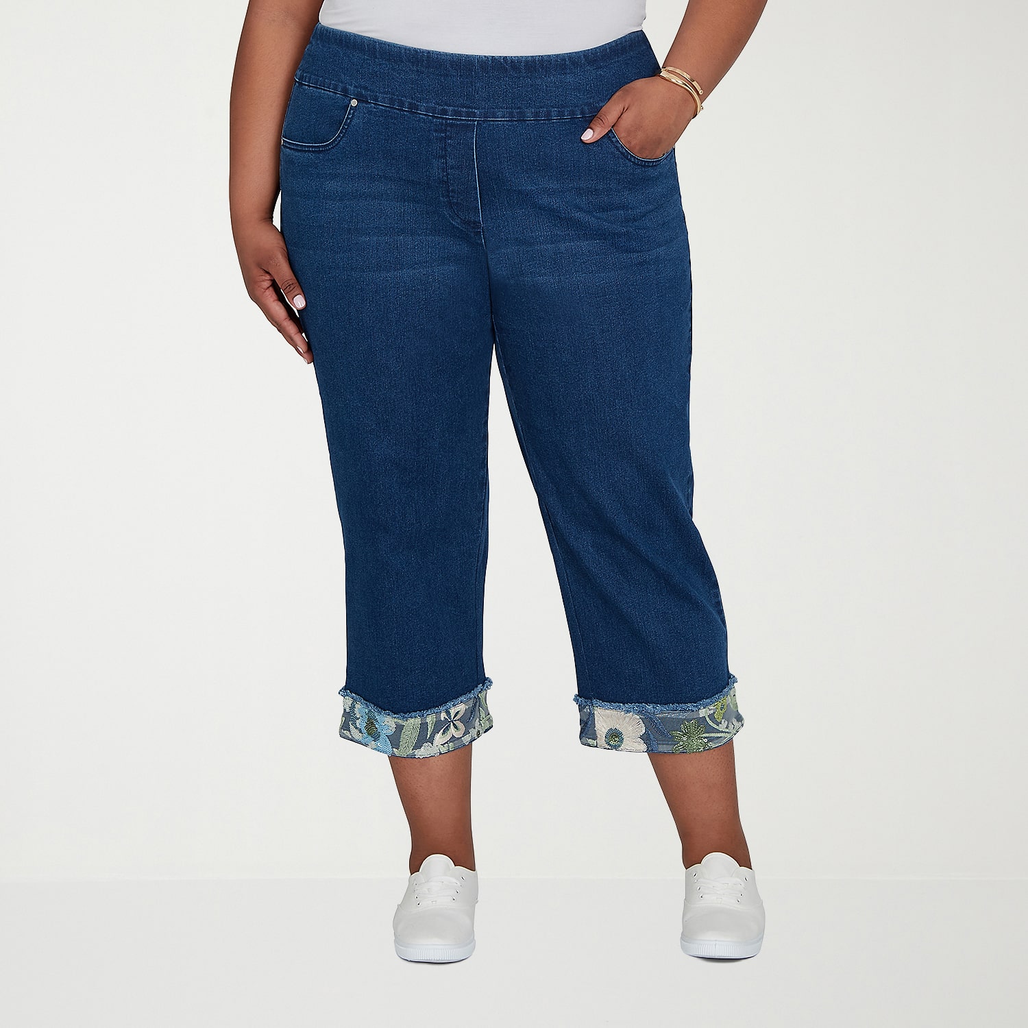 Alfred Dunner Inidigo Girls Womens Mid Rise Straight Leg Jean