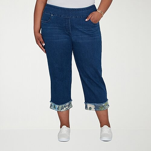 Alfred Dunner Inidigo Girls Womens Mid Rise Straight Leg Jean In Blue