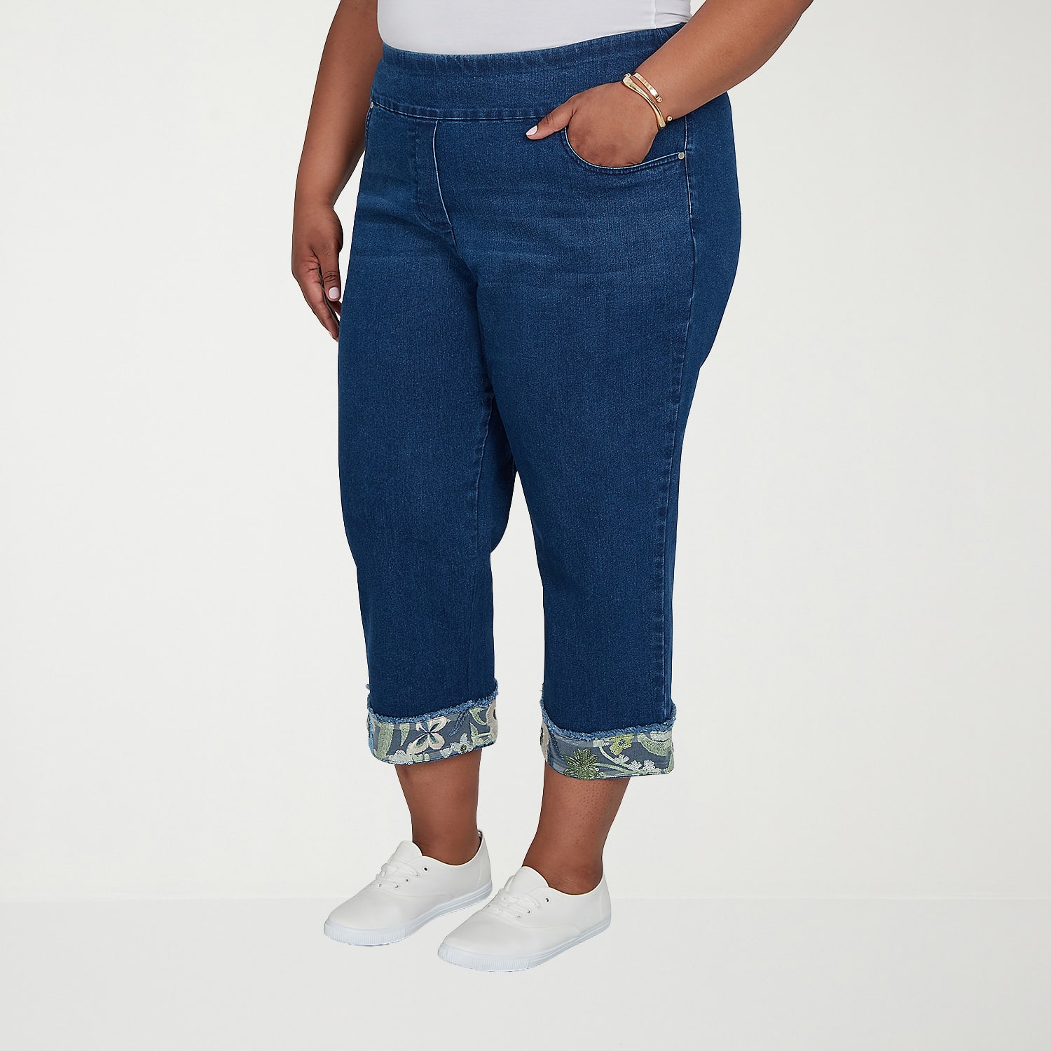 Alfred Dunner Inidigo Girls Womens Mid Rise Straight Leg Jean