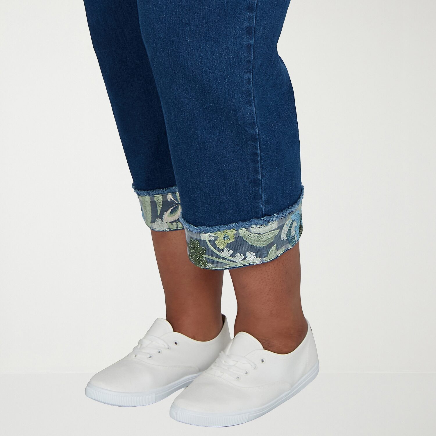 Alfred Dunner Inidigo Girls Womens Mid Rise Straight Leg Jean