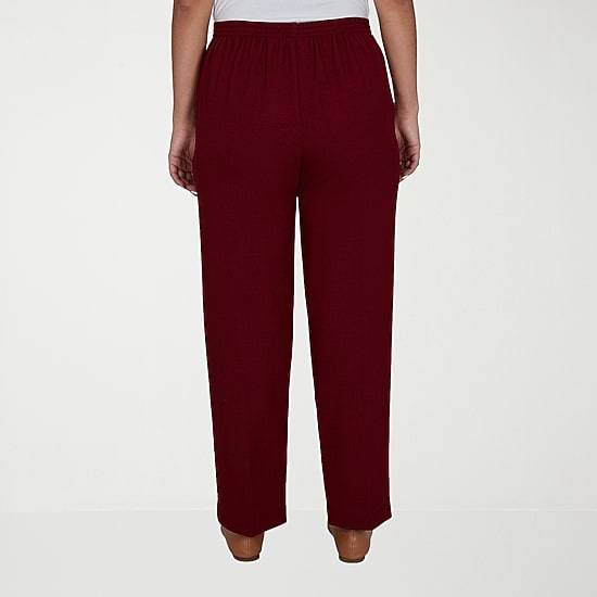 Alfred Dunner Union Square Womens Straight Pull-On Pant