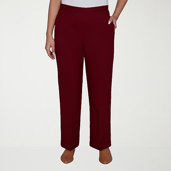 Alfred Dunner Union Square Womens Straight Pull-On Pant
