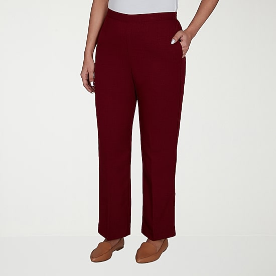 Alfred Dunner Union Square Womens Straight Pull-On Pant