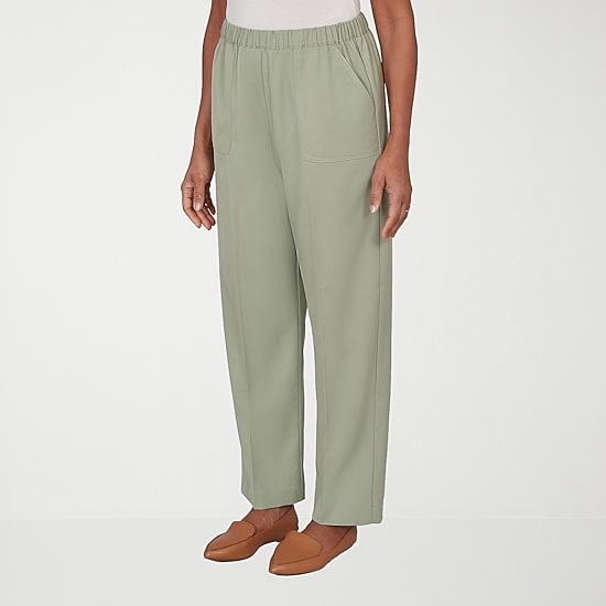 Alfred Dunner Indigo Girls Womens Mid Rise Pull-On Pant