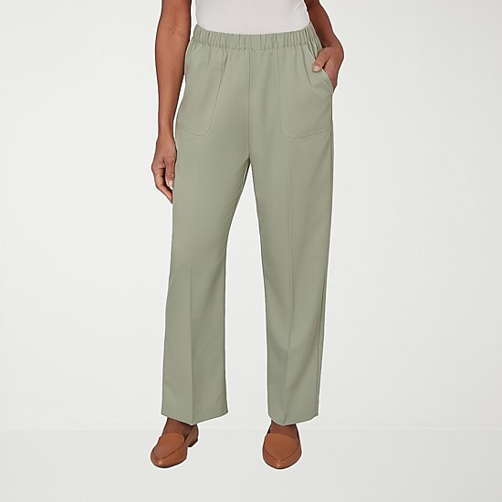 Alfred Dunner Indigo Girls Womens Mid Rise Pull-On Pant