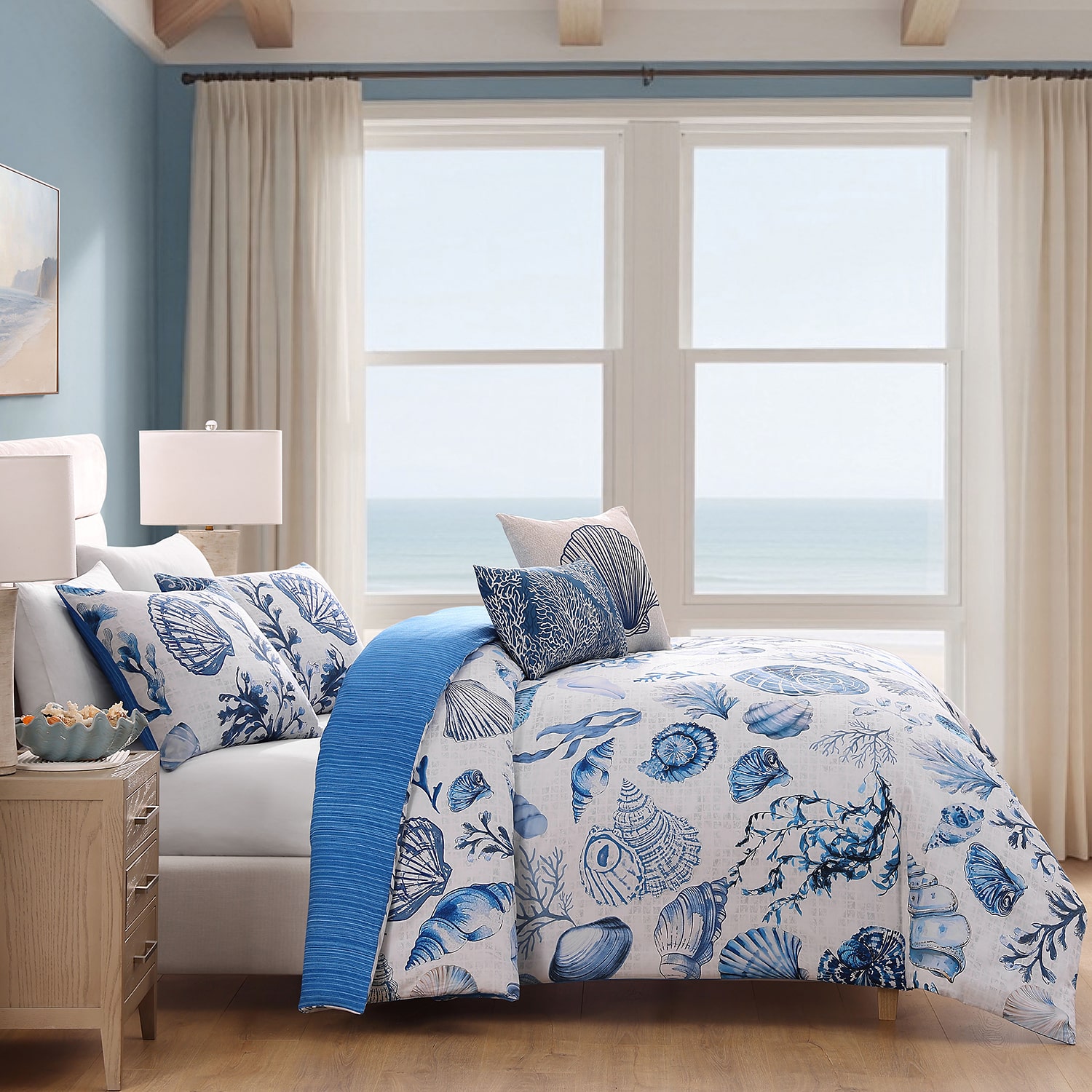 Bebejan Shells And Seaplants 5-pc. Reversible Comforter Set