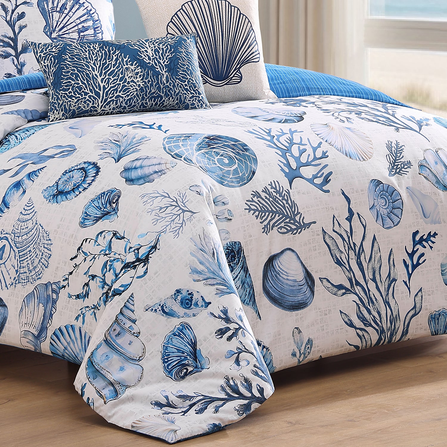 Bebejan Shells And Seaplants 5-pc. Reversible Comforter Set