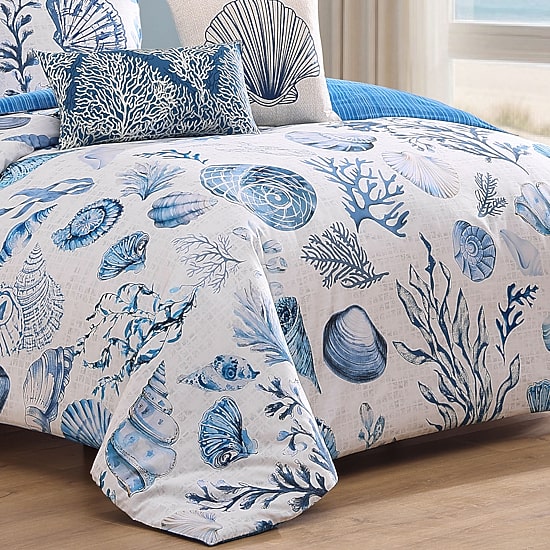Bebejan Shells And Seaplants 5-pc. Reversible Comforter Set