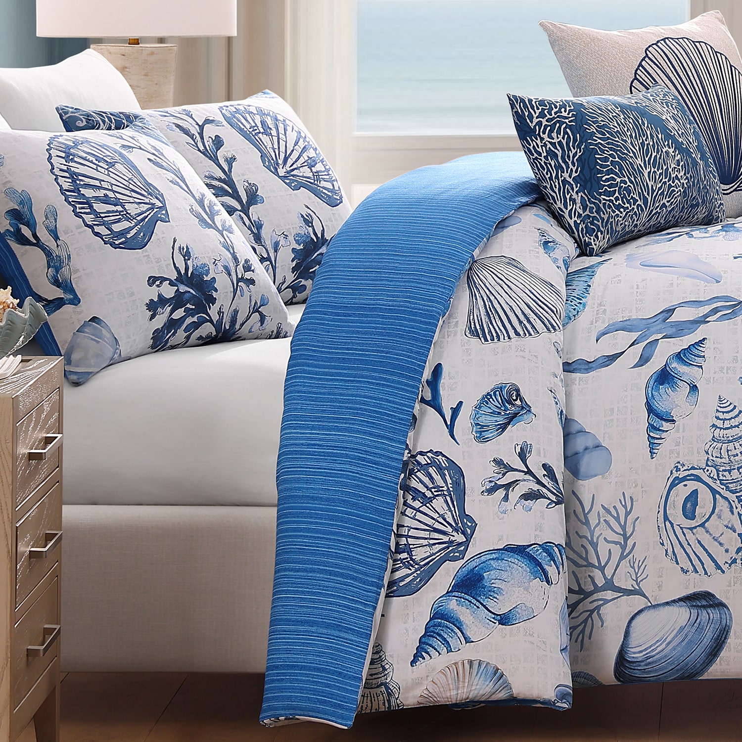 Bebejan Shells And Seaplants 5-pc. Reversible Comforter Set