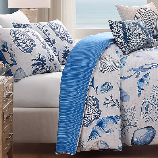 Bebejan Shells And Seaplants 5-pc. Reversible Comforter Set