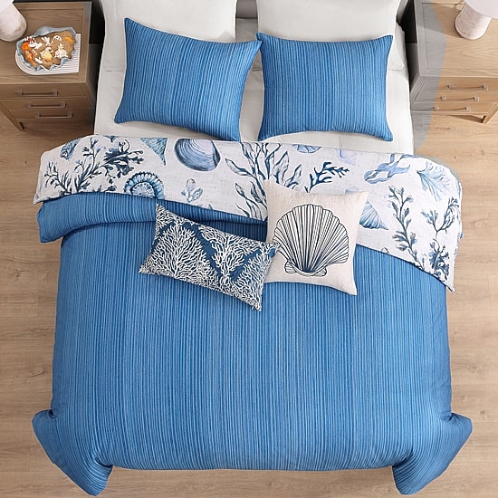 Bebejan Shells And Seaplants 5-pc. Reversible Comforter Set