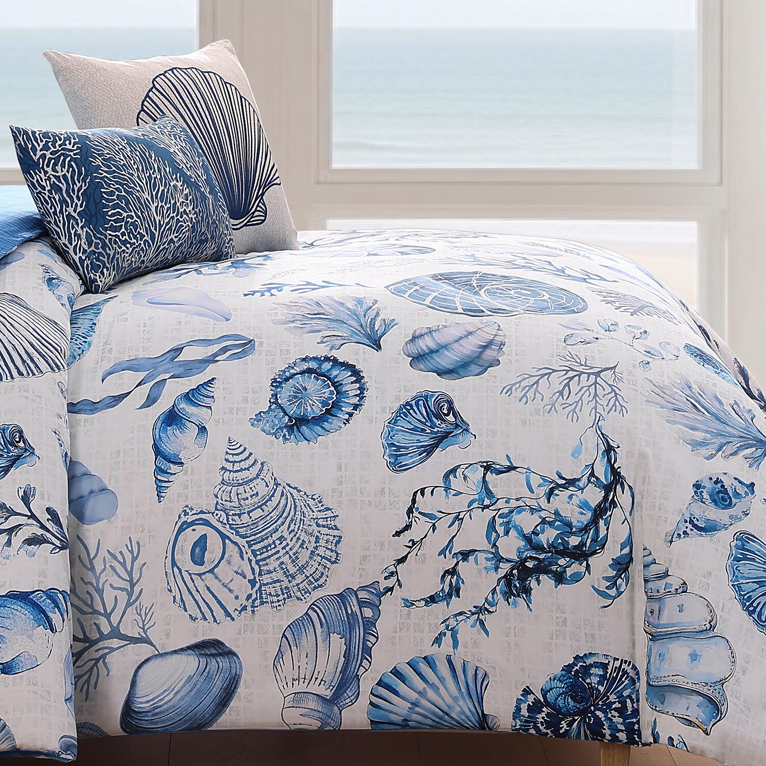 Bebejan Shells And Seaplants 5-pc. Reversible Comforter Set